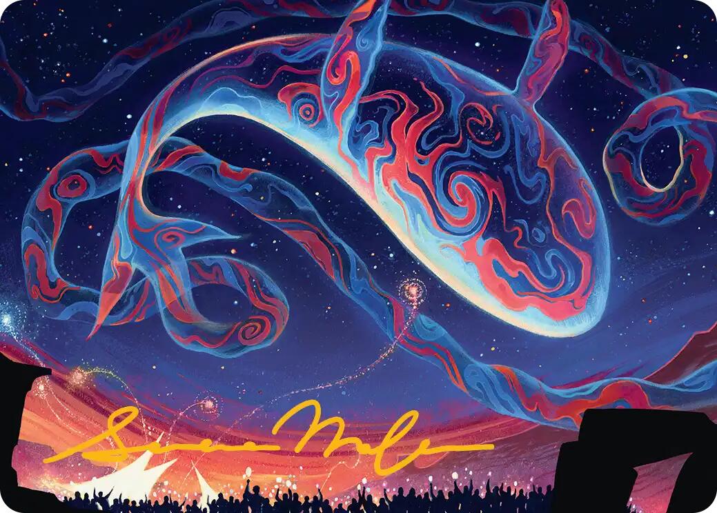 Spectacular Skywhale Art Card (Gold-Stamped Signature) [Secrets of Strixhaven Art Series] | Magic Magpie