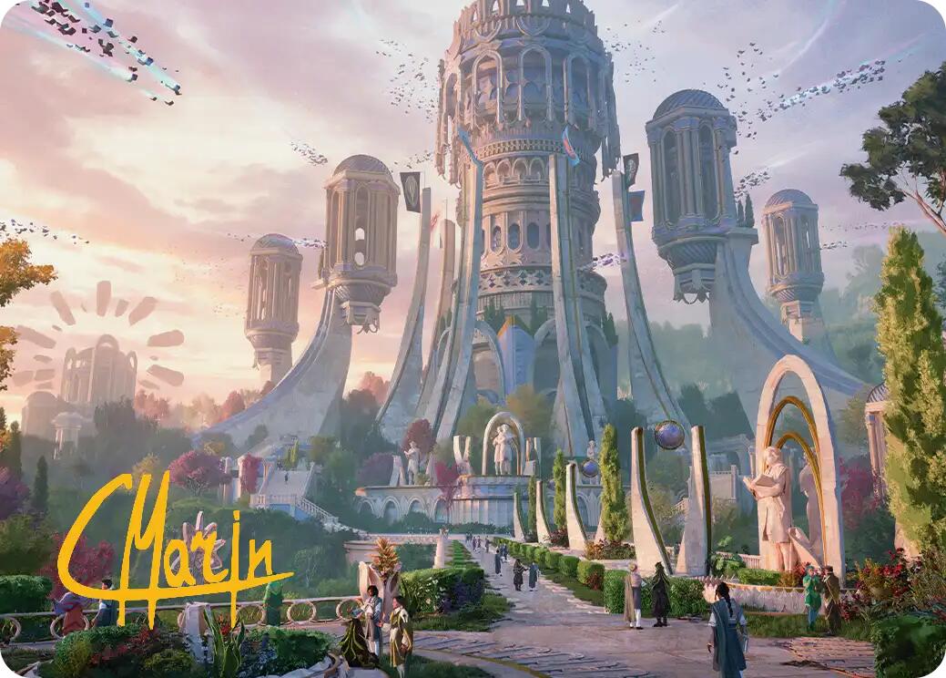 Command Tower Art Card (Gold-Stamped Signature) [Secrets of Strixhaven Art Series] | Magic Magpie