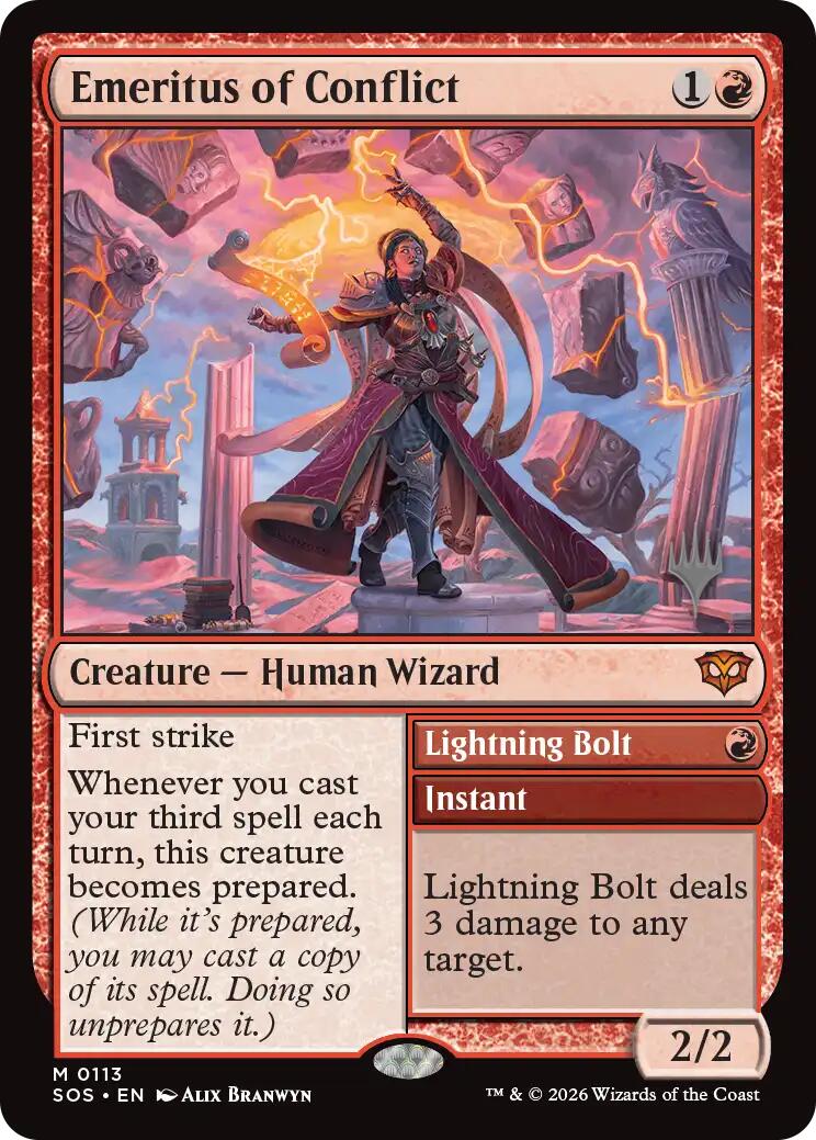 Emeritus of Conflict [Secrets of Strixhaven Promos] | Magic Magpie