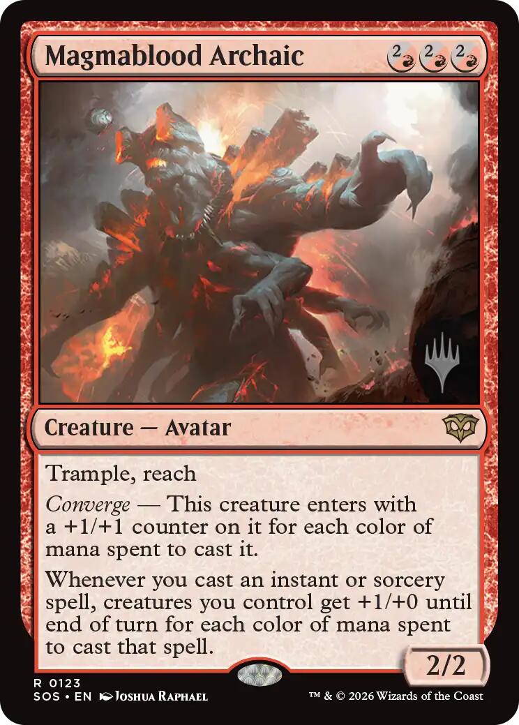 Magmablood Archaic [Secrets of Strixhaven Promos] | Magic Magpie
