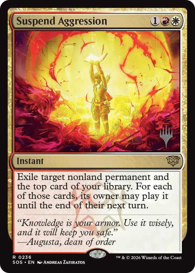Suspend Aggression [Secrets of Strixhaven Promos] | Magic Magpie