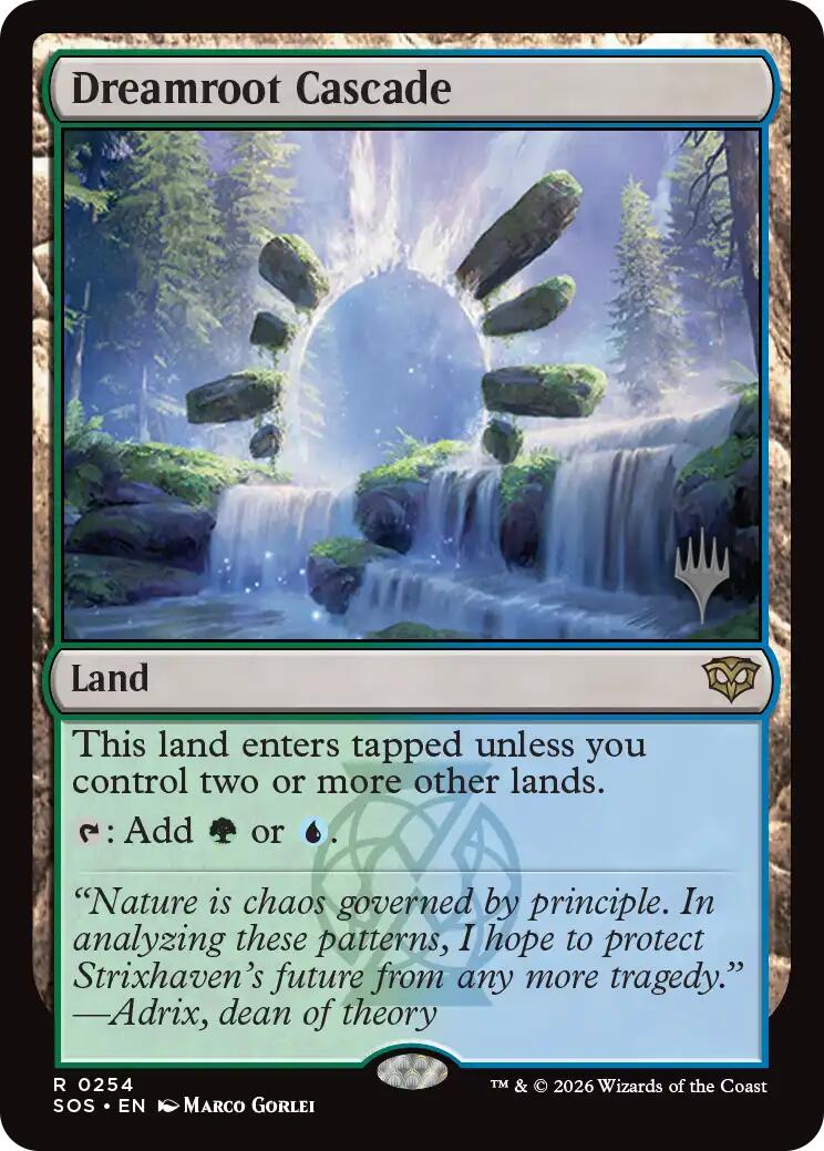 Dreamroot Cascade [Secrets of Strixhaven Promos] | Magic Magpie