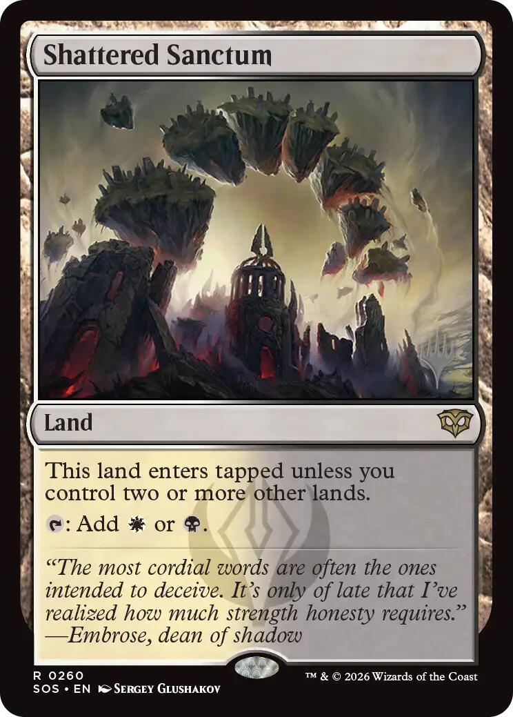 Shattered Sanctum [Secrets of Strixhaven Promos] | Magic Magpie