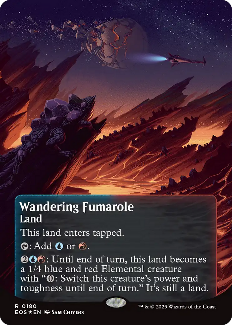 Wandering Fumarole (0180) (Borderless) (Galaxy Foil) [Edge of Eternities: Stellar Sights] | Magic Magpie