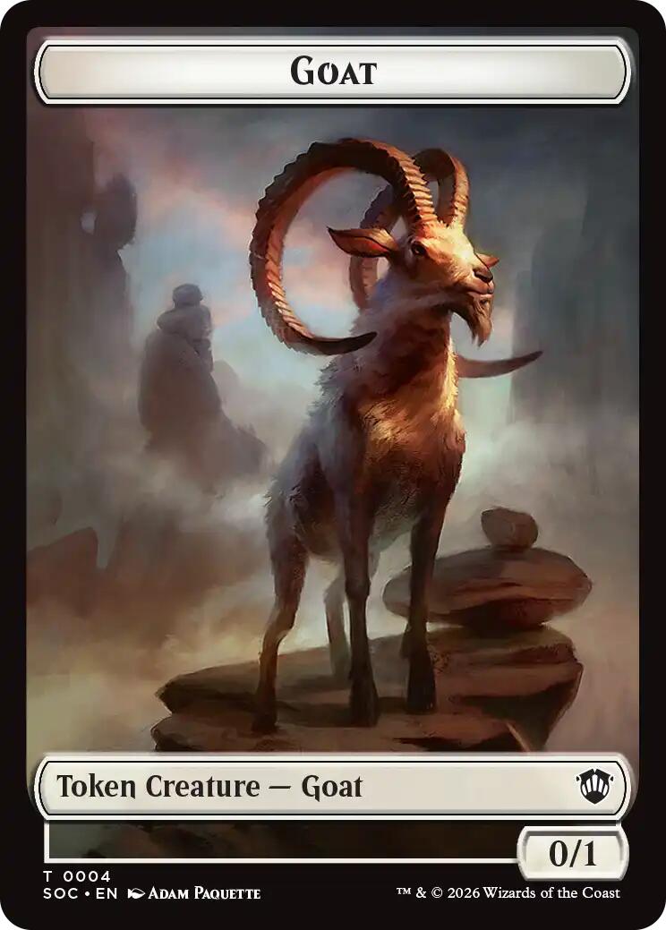 Goat // Fungus Beast Double-Sided Token [Secrets of Strixhaven Commander Tokens] | Magic Magpie