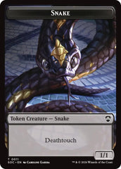 Snake // Zombie Double-Sided Token [Secrets of Strixhaven Commander Tokens] | Magic Magpie