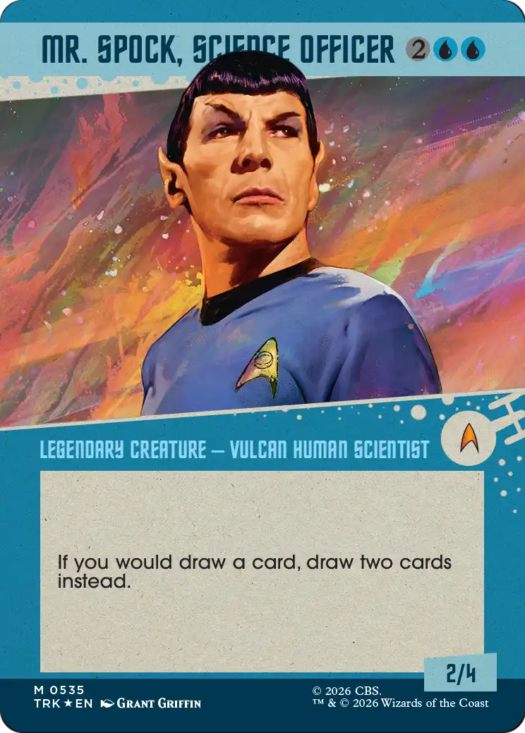 Mr. Spock, Science Officer (Borderless) (Surge Foil) [Star Trek] | Magic Magpie