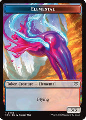 Dragon Illusion // Elemental (0002) Double-Sided Token [Secrets of Strixhaven Commander Tokens] | Magic Magpie