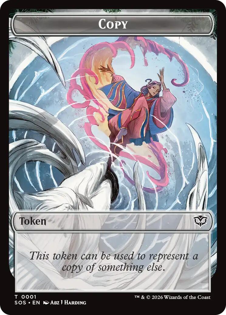 Copy // Spirit (0010) Double-Sided Token [Secrets of Strixhaven Tokens] | Magic Magpie