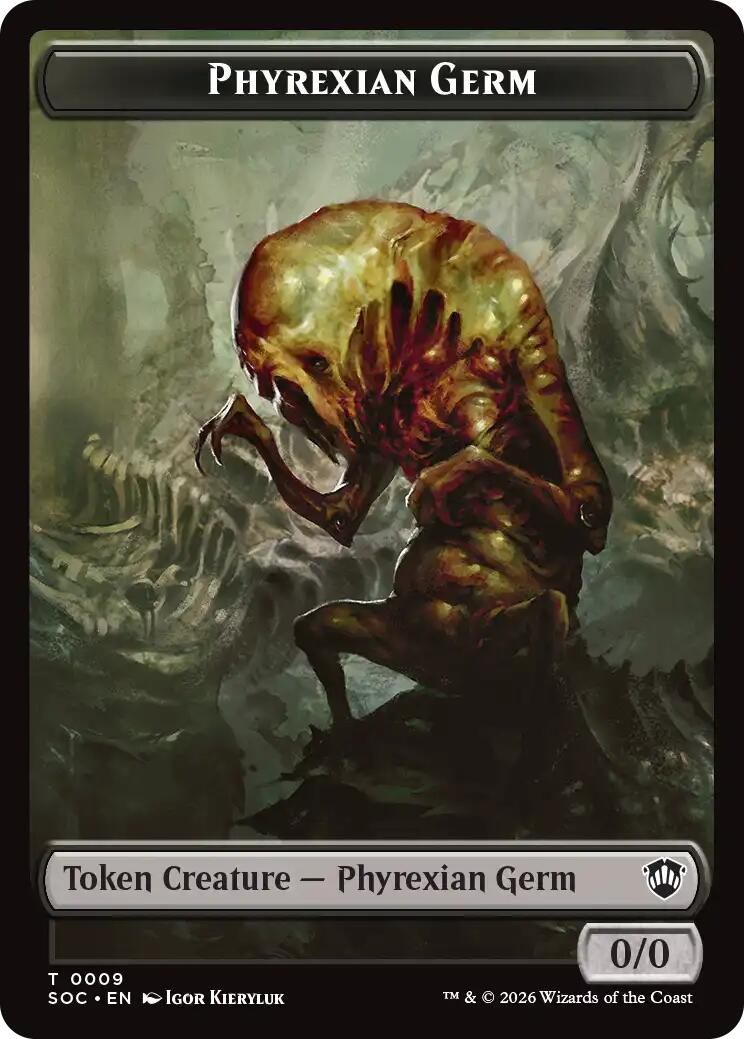 Phyrexian Germ // Thopter Double-Sided Token [Secrets of Strixhaven Commander Tokens] | Magic Magpie