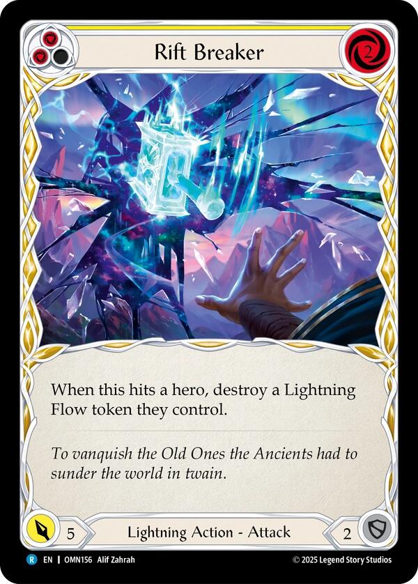 Rift Breaker (Yellow) [OMN156] (Omens of the Third Age)  Rainbow Foil | Magic Magpie