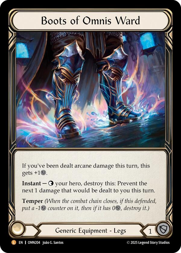 Boots of Omnis Ward [OMN204] (Omens of the Third Age)  Rainbow Foil | Magic Magpie