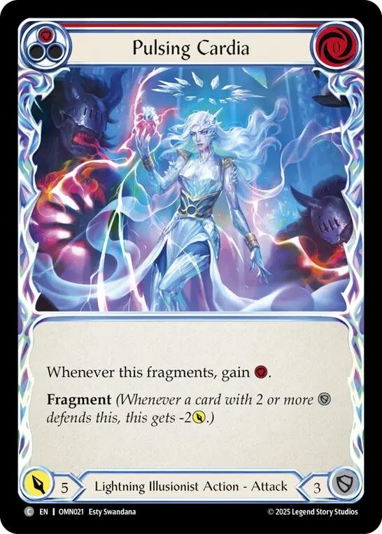 Pulsing Cardia (Red) [OMN021] (Omens of the Third Age)  Rainbow Foil | Magic Magpie