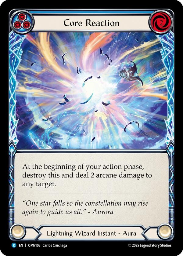 Core Reaction (Blue) [OMN105] (Omens of the Third Age)  Rainbow Foil | Magic Magpie