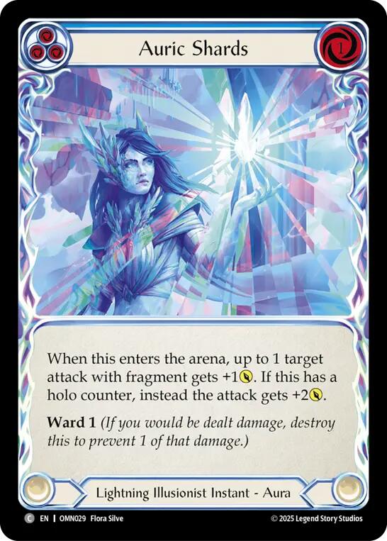 Auric Shards (Blue) [OMN029] (Omens of the Third Age)  Rainbow Foil | Magic Magpie