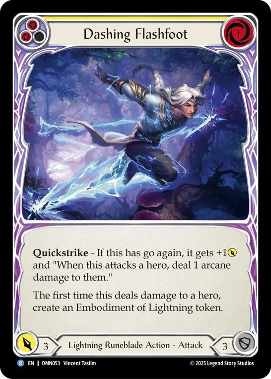 Dashing Flashfoot [OMN053] (Omens of the Third Age)  Rainbow Foil | Magic Magpie