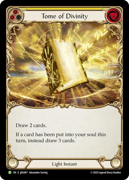 Tome of Divinity [JDG067] (Promo)  Cold Foil | Magic Magpie