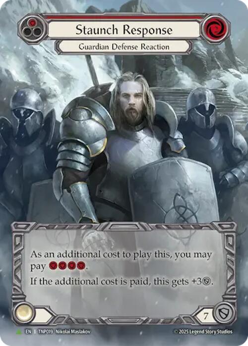 Staunch Response (Red) (Marvel) [TNP019] (Promo)  Rainbow Foil | Magic Magpie