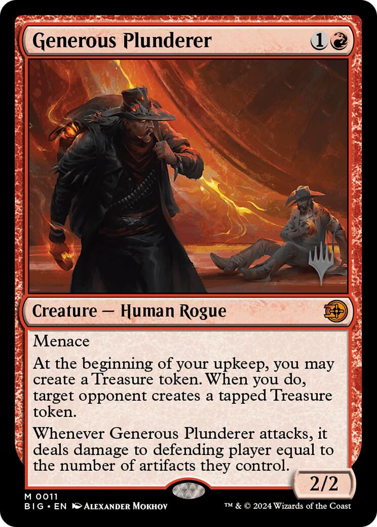 Generous Plunderer [Outlaws of Thunder Junction Promos] | Magic Magpie