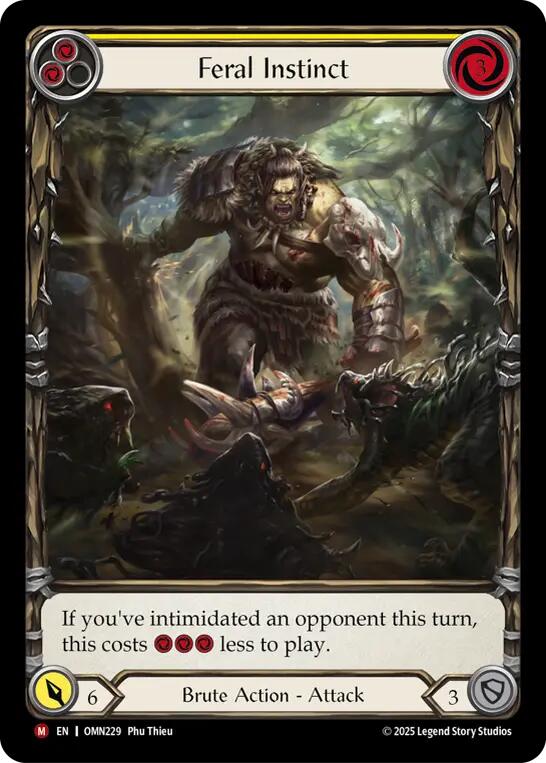 Feral Instinct (Extended Art) [OMN229] (Omens of the Third Age)  Cold Foil | Magic Magpie