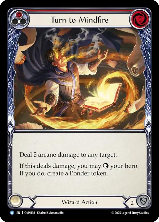 Turn to Mindfire [OMN136] (Omens of the Third Age)  Rainbow Foil | Magic Magpie
