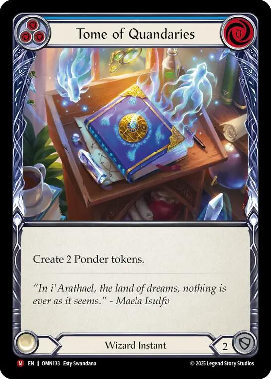 Tome of Quandaries (Blue) [OMN133] (Omens of the Third Age) | Magic Magpie