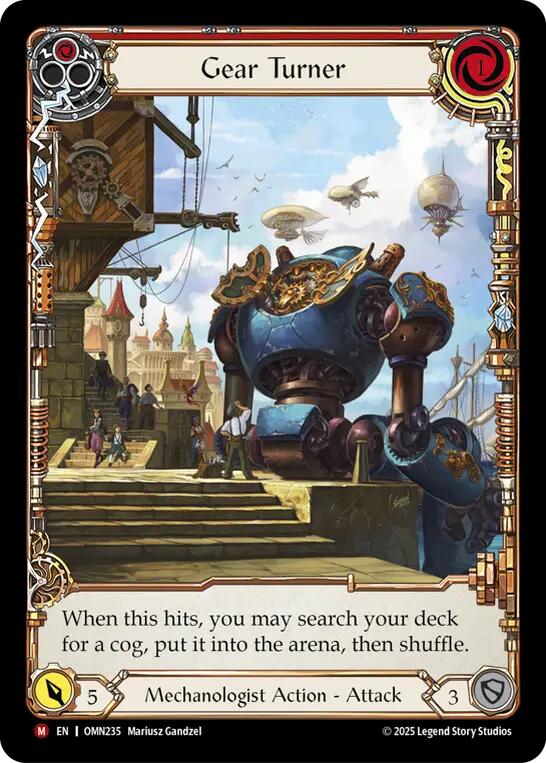 Gear Turner (Extended Art) [OMN235] (Omens of the Third Age)  Cold Foil | Magic Magpie