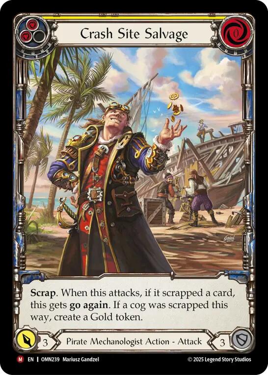 Crash Site Salvage (Extended Art) [OMN239] (Omens of the Third Age)  Cold Foil | Magic Magpie