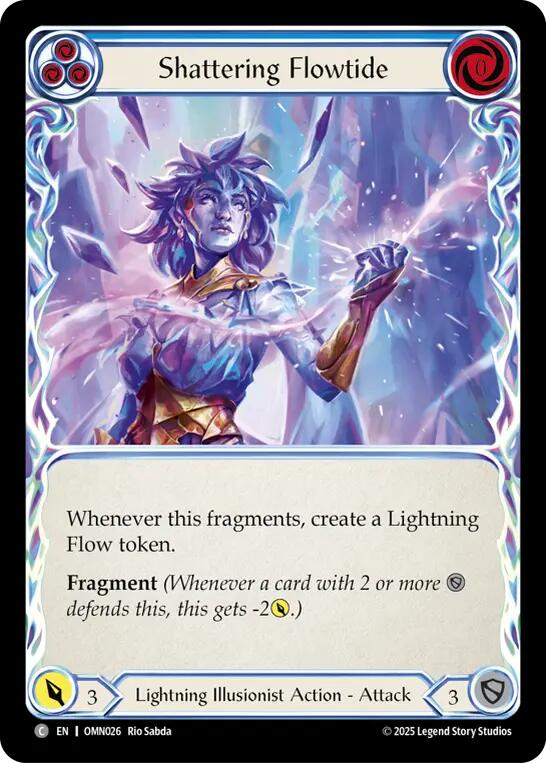 Shattering Flowtide (Blue) [OMN026] (Omens of the Third Age)  Rainbow Foil | Magic Magpie