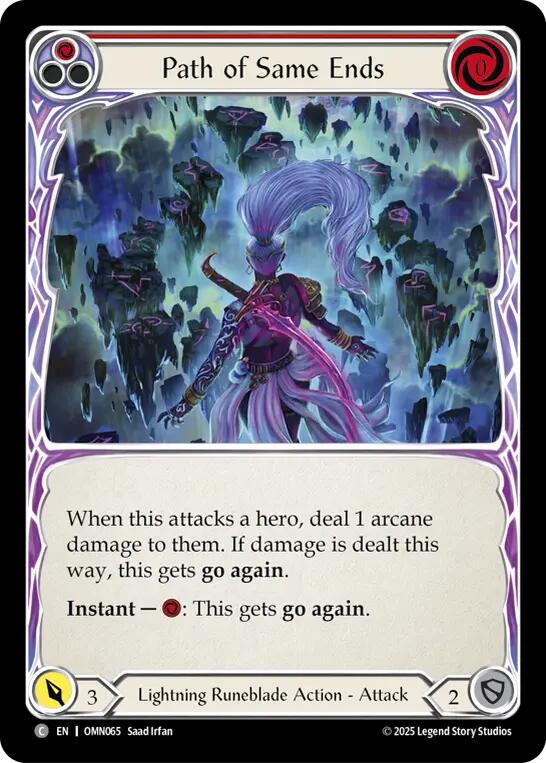 Path of Same Ends (Red) [OMN065] (Omens of the Third Age)  Rainbow Foil | Magic Magpie