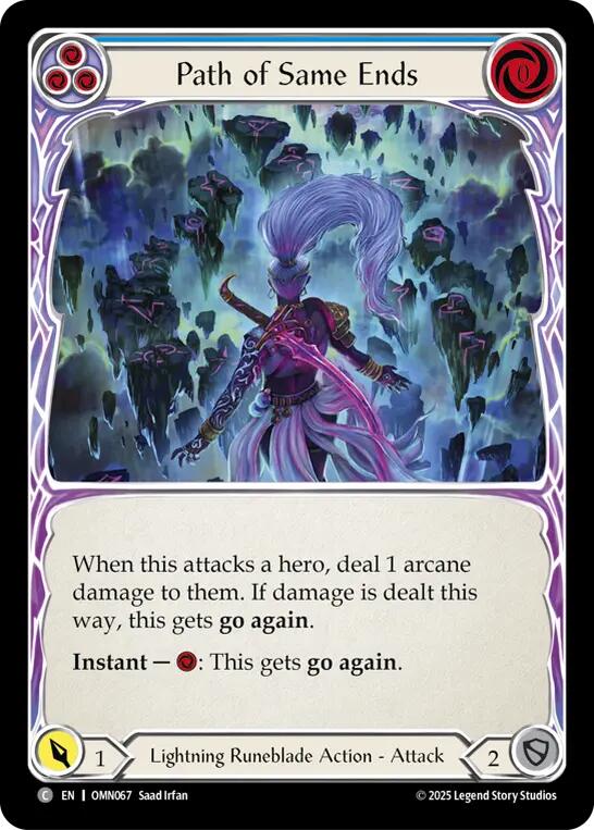 Path of Same Ends (Blue) [OMN067] (Omens of the Third Age)  Rainbow Foil | Magic Magpie