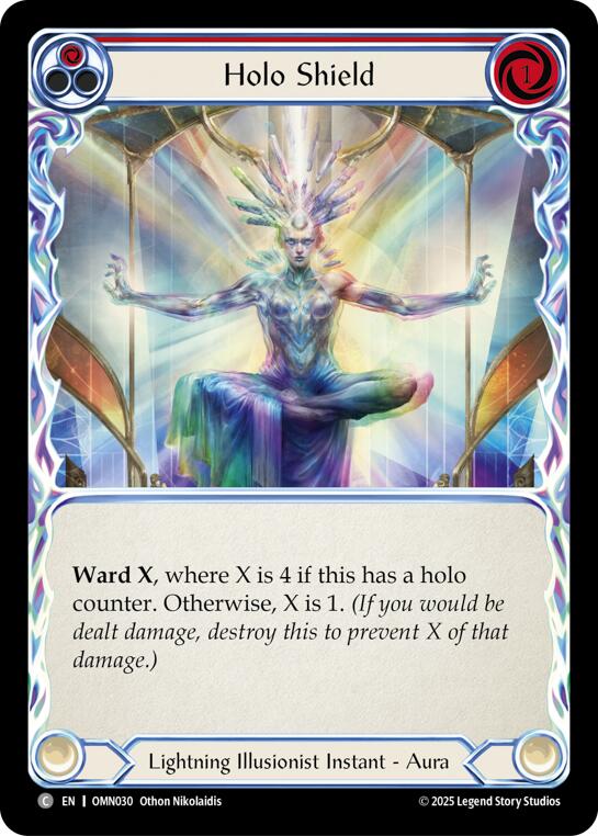 Holo Shield (Red) [OMN030] (Omens of the Third Age) | Magic Magpie