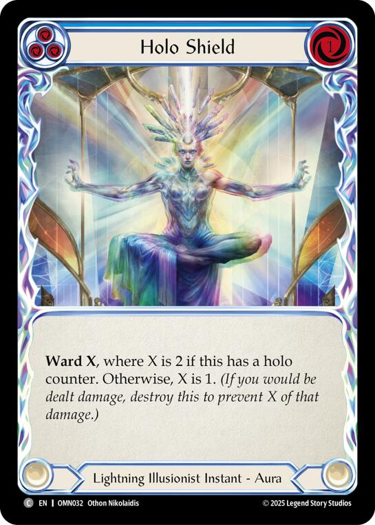 Holo Shield (Blue) [OMN032] (Omens of the Third Age) | Magic Magpie