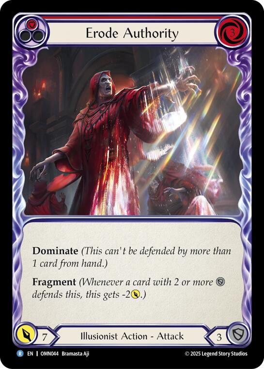Erode Authority (Red) [OMN044] (Omens of the Third Age)  Rainbow Foil | Magic Magpie