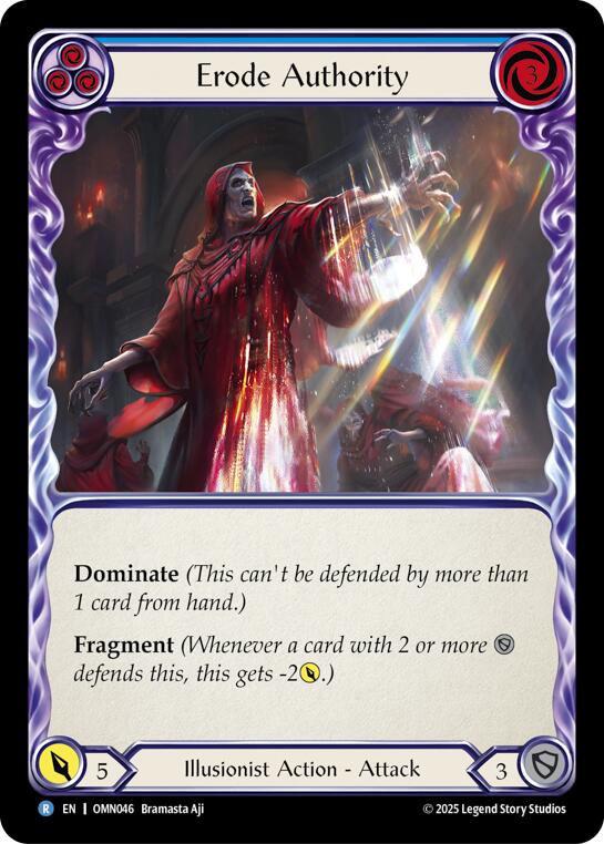 Erode Authority (Blue) [OMN046] (Omens of the Third Age)  Rainbow Foil | Magic Magpie