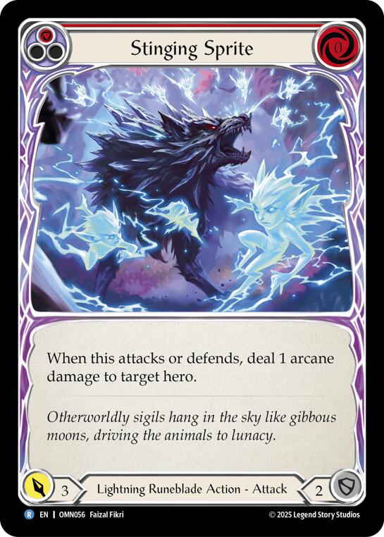 Stinging Sprite (Red) [OMN056] (Omens of the Third Age) | Magic Magpie