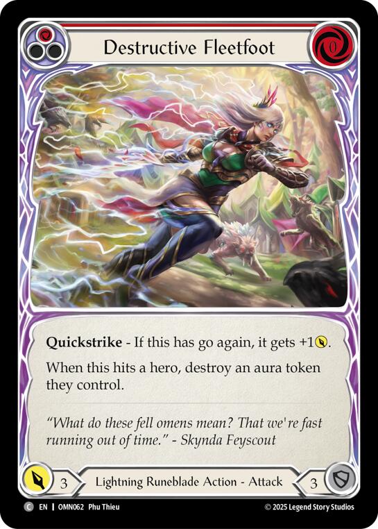 Destructive Fleetfoot (Red) [OMN062] (Omens of the Third Age) | Magic Magpie
