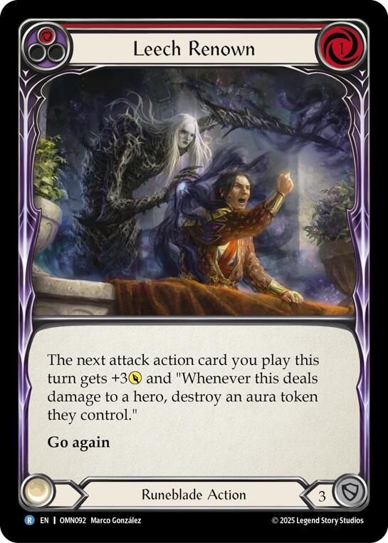 Leech Renown (Red) [OMN092] (Omens of the Third Age)  Rainbow Foil | Magic Magpie