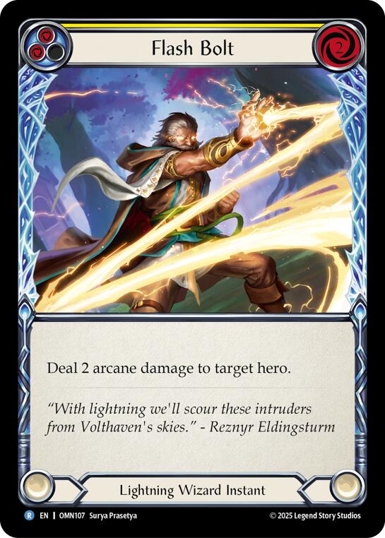 Flash Bolt (Yellow) [OMN107] (Omens of the Third Age)  Rainbow Foil | Magic Magpie
