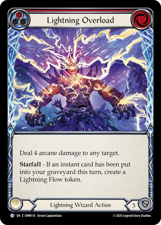 Lightning Overload (Red) [OMN115] (Omens of the Third Age) | Magic Magpie