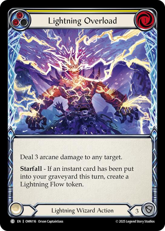 Lightning Overload (Yellow) [OMN116] (Omens of the Third Age) | Magic Magpie