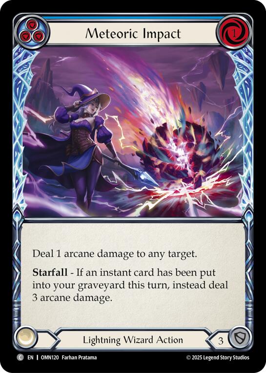 Meteoric Impact (Blue) [OMN120] (Omens of the Third Age) | Magic Magpie