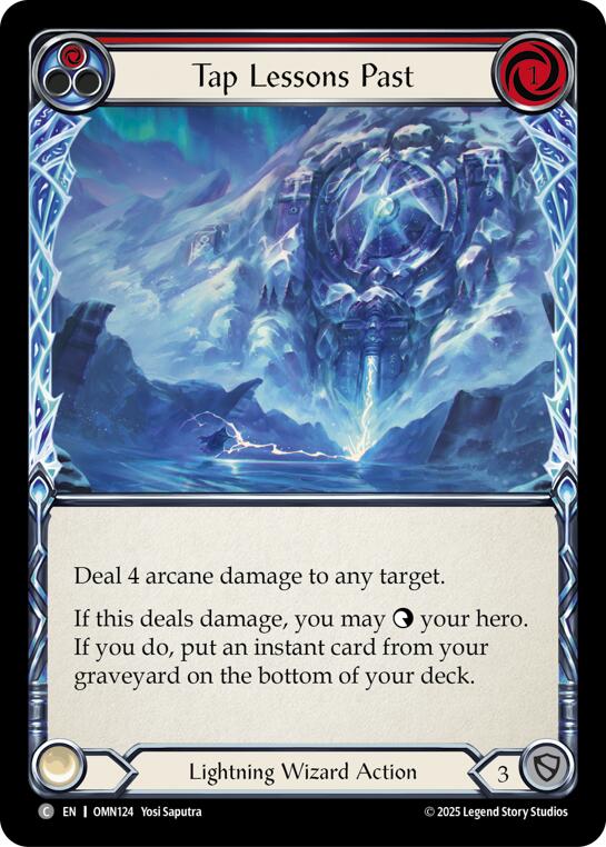 Tap Lessons Past (Red) [OMN124] (Omens of the Third Age)  Rainbow Foil | Magic Magpie