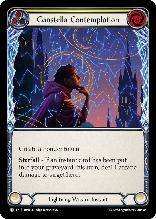 Constella Contemplation (Yellow) [OMN130] (Omens of the Third Age)  Rainbow Foil | Magic Magpie