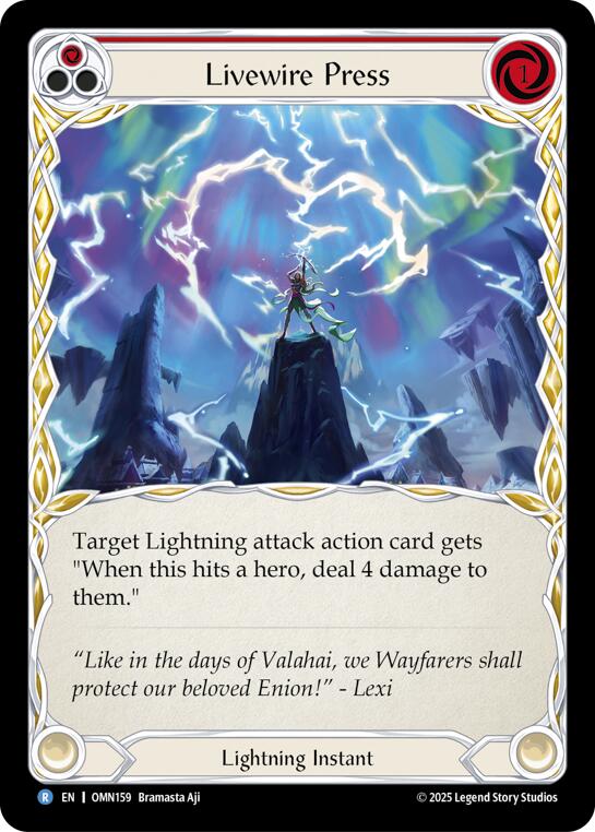 Livewire Press (Red) [OMN159] (Omens of the Third Age)  Rainbow Foil | Magic Magpie