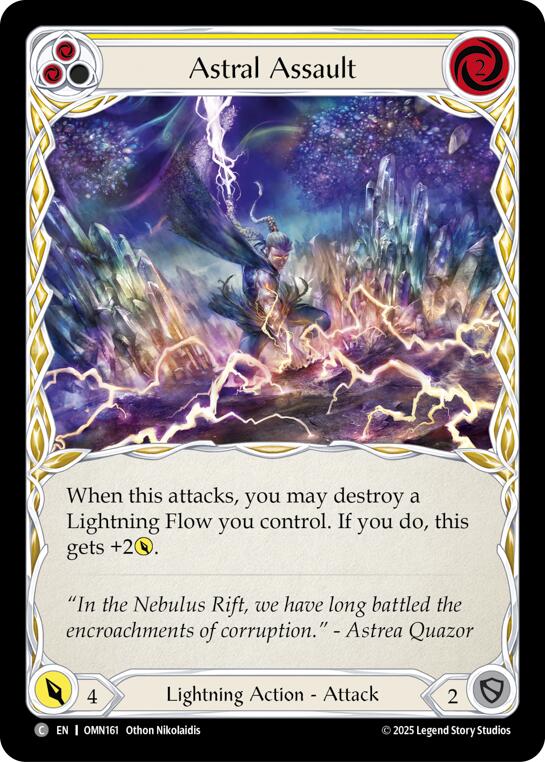 Astral Assault (Yellow) [OMN161] (Omens of the Third Age) | Magic Magpie