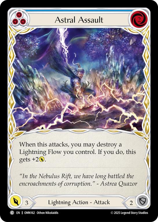 Astral Assault (Blue) [OMN162] (Omens of the Third Age)  Rainbow Foil | Magic Magpie