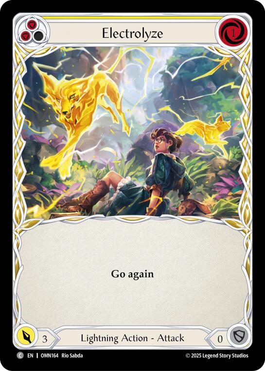 Electrolyze (Yellow) [OMN164] (Omens of the Third Age)  Rainbow Foil | Magic Magpie
