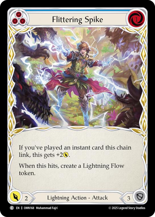 Flittering Spike (Blue) [OMN168] (Omens of the Third Age)  Rainbow Foil | Magic Magpie