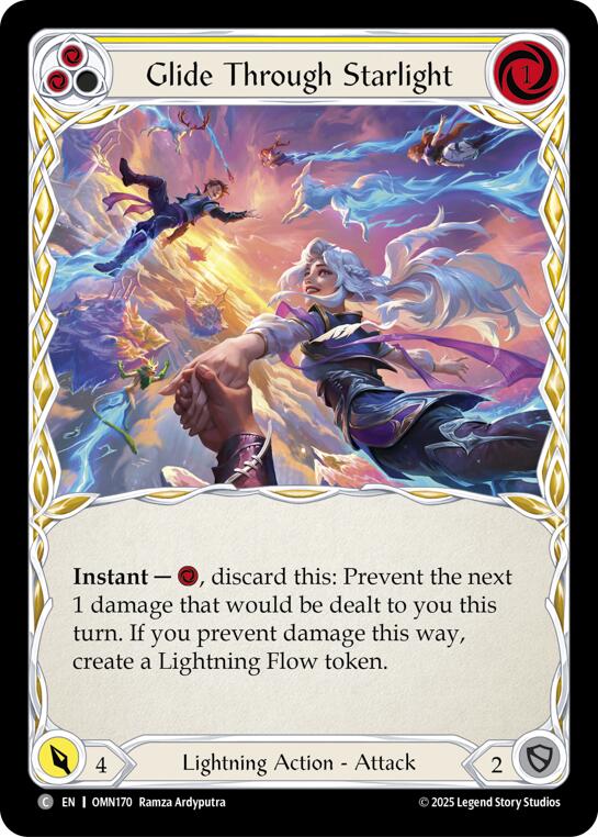 Glide Through Starlight (Yellow) [OMN170] (Omens of the Third Age)  Rainbow Foil | Magic Magpie